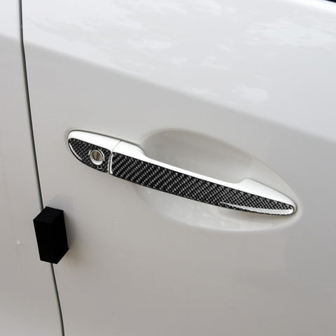One Set Car Carbon Fiber Outside Door Handle without Smart Hole Decorative Sticker for Mazda CX-5 2017-2018, Right Drive, Outside Door Handle without Smart Hole, Right Drive