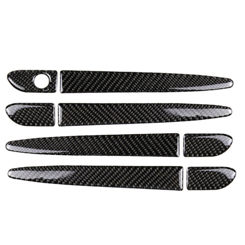 One Set Car Carbon Fiber Outside Door Handle without Smart Hole Decorative Sticker for Mazda CX-5 2017-2018, Right Drive, Outside Door Handle without Smart Hole, Right Drive