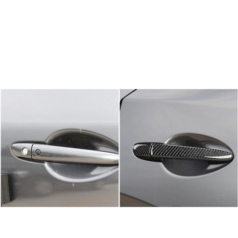 One Set Car Carbon Fiber Outside Door Handle with Smart Hole Decorative Sticker for Mazda CX-5 2017-2018, Right Drive, Outside Door Handle with Smart, Right Drive