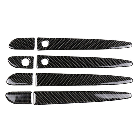 One Set Car Carbon Fiber Outside Door Handle with Smart Hole Decorative Sticker for Mazda CX-5 2017-2018, Right Drive, Outside Door Handle with Smart, Right Drive