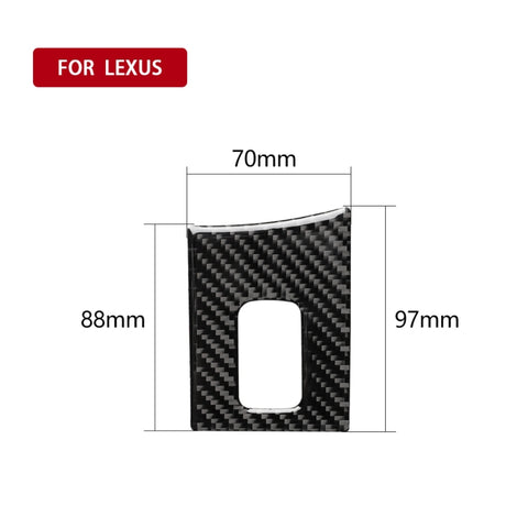 Car Carbon Fiber Armrest Box Decorative Sticker for Lexus NX200 / 200t / 300h 2014-2021, Left Drive, Armrest Box, Left Drive