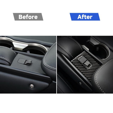 Car Carbon Fiber Armrest Box Decorative Sticker for Lexus NX200 / 200t / 300h 2014-2021, Left Drive, Armrest Box, Left Drive