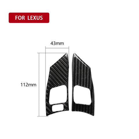 Car Carbon Fiber Steering Wheel Button A Decorative Sticker for Lexus IS250 300 350C 2006-2012, Left and Right Drive Universal, Steering Wheel Button A