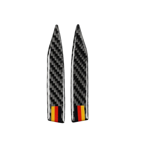 Car Carbon Fiber German Flag Pattern Rearview Mirror Anti-collision Sticker for Audi TT, Left and Right Drive Universal, A Style, Rearview Mirror Anti-collision A