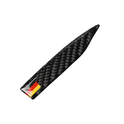 Car Carbon Fiber German Flag Pattern Rearview Mirror Anti-collision Sticker for Audi TT, Left and Right Drive Universal, A Style, Rearview Mirror Anti-collision A