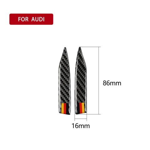 Car Carbon Fiber German Flag Pattern Rearview Mirror Anti-collision Sticker for Audi TT, Left and Right Drive Universal, A Style, Rearview Mirror Anti-collision A