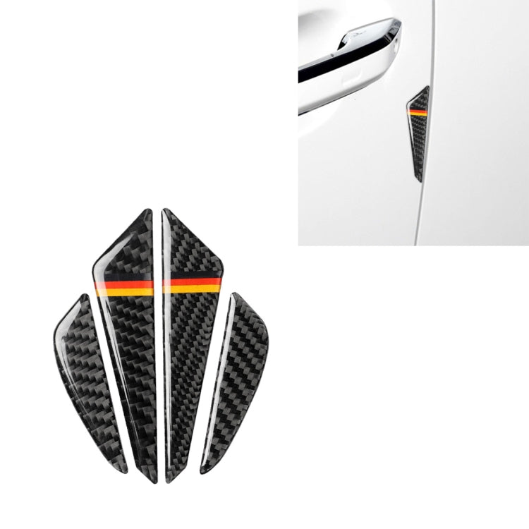 Car Carbon Fiber German Flag Pattern Anti-collision Sticker for Audi TT, Left and Right Drive Universal, Anti-collision