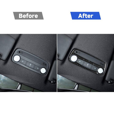 Car Carbon Fiber Reading Light Decorative Sticker for Audi TT 8n 8J MK123 TTRS 2008-2014, Left and Right Drive Universal, Reading Light