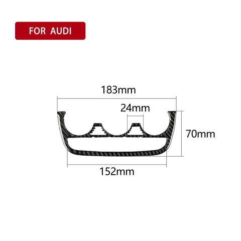 Car Carbon Fiber Air Conditioning Button Decorative Sticker for Audi TT 8n 8J MK123 TTRS 2008-2014, Left and Right Drive Universal, Air Conditioning Button