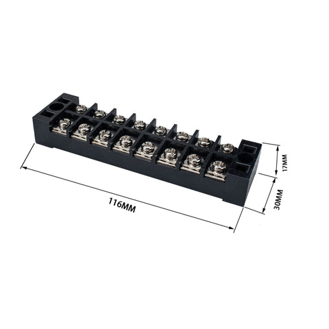 5 PCS Car 8-way 25A TB-2508 Dual Row Power Terminal Connector + 8-position Connection Strip with Cover, 8-way 25A