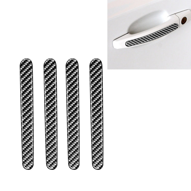 4 PCS Car Carbon Fiber Door Outside Handle Decorative Stickers for Chevrolet Cruze 2009-2015, Left and Right Drive Universal, Outside Handle