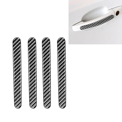 4 PCS Car Carbon Fiber Door Outside Handle Decorative Stickers for Chevrolet Cruze 2009-2015, Left and Right Drive Universal, Outside Handle