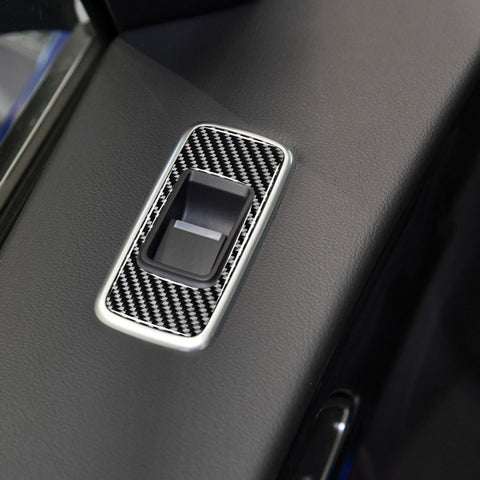 4 in 1 Car Carbon Fiber Lifting Panel Decorative Stickers for Jaguar F-PACE X761 XE X760 2016-2020, Right Drive, Lifting Panel, Right Drive