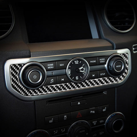 Car Carbon Fiber Time Clock Decorative Sticker for Land Rover Discovery 4 2010-2016, Left and Right Drive Universal, Time Clock