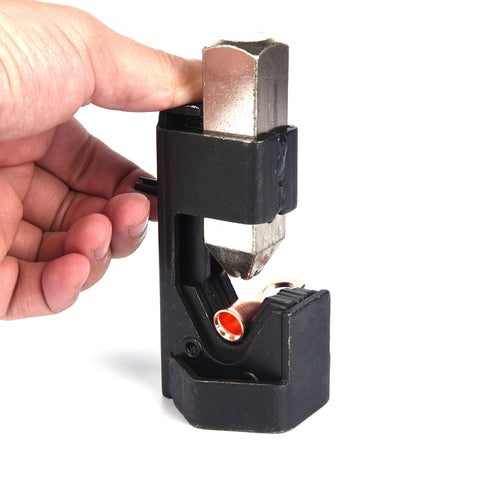 Car Battery Cable Hammer Crimper Hammer Lug Crimper Tool Pliers with T2 Copper 4 x 5/16 Heavy-duty Cold-pressed Wire Terminals, 4 x 5/16