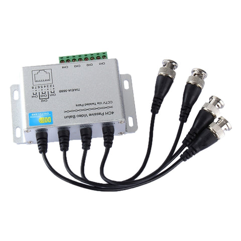 HD204A-F HD-CVI/TVI/AHD CCTV 4CH UTP Passive Video Balun, HD204A-F