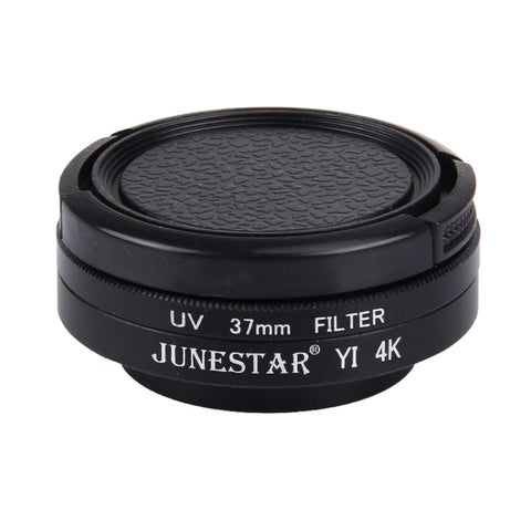 JUNESTAR for Xiaomi Xiaoyi Yi II 4K Sport Action Camera Proffesional 37mm UV Filter + Lens Protective Cap, UV Filter+Lens Cap