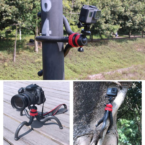 Mini Octopus Flexible Tripod Holder with Phone Clamp for iPhone, Galaxy, Huawei, DJI, Insta360, GoPro and Other Action Cameras, GP271