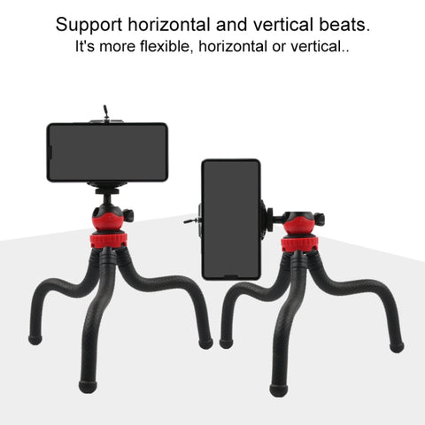 Mini Octopus Flexible Tripod Holder with Phone Clamp for iPhone, Galaxy, Huawei, DJI, Insta360, GoPro and Other Action Cameras, GP271