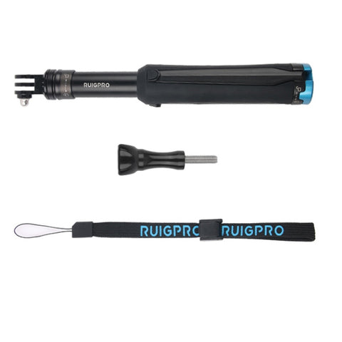 Portable Foldable Tripod Holder Selfie Monopod Stick for DJI, Insta360, GoPro and Other Action Cameras, Length: 23.5-81cm, RUIGPRO