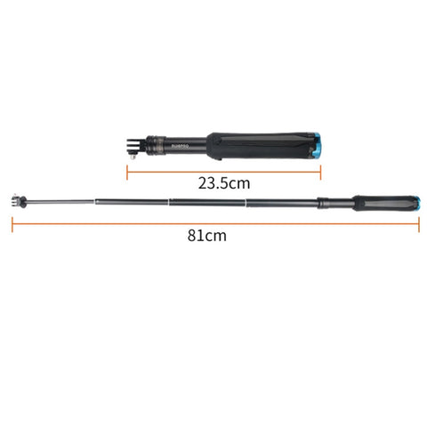 Portable Foldable Tripod Holder Selfie Monopod Stick for DJI, Insta360, GoPro and Other Action Cameras, Length: 23.5-81cm, RUIGPRO