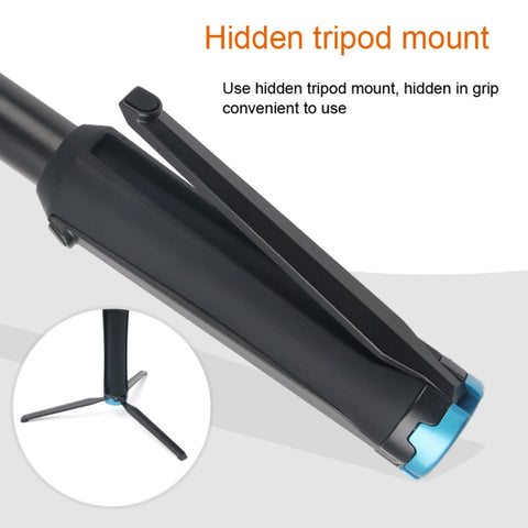 Portable Foldable Tripod Holder Selfie Monopod Stick for DJI, Insta360, GoPro and Other Action Cameras, Length: 23.5-81cm, RUIGPRO