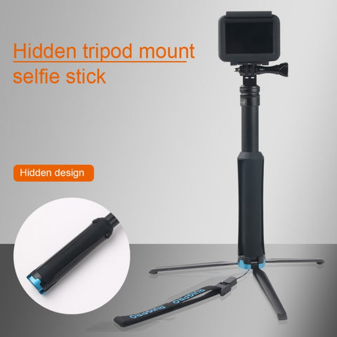 Portable Foldable Tripod Holder Selfie Monopod Stick for DJI, Insta360, GoPro and Other Action Cameras, Length: 23.5-81cm, RUIGPRO