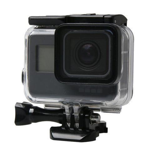 For GoPro HERO6 /5 Black 60m Underwater Waterproof Housing Diving Case with Touch Screen Back Door & Filter / Buckle Basic Mount & Screw, No Need to Disassemble Lens, 60m Waterproof