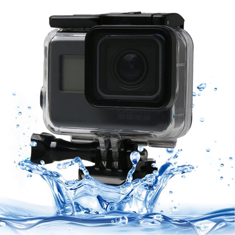 For GoPro HERO6 /5 Black 60m Underwater Waterproof Housing Diving Case with Touch Screen Back Door & Filter / Buckle Basic Mount & Screw, No Need to Disassemble Lens, 60m Waterproof