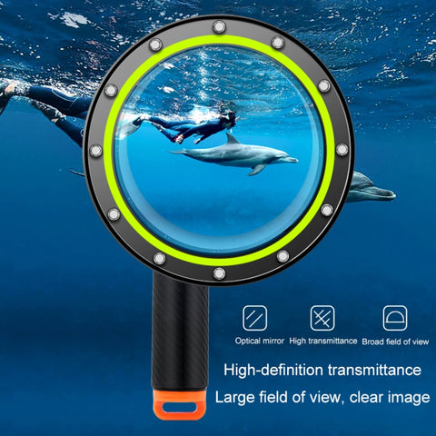 RUIGPRO Floating Hand Grip Dome Port Underwater Diving Camera Lens Transparent Cover for DJI Osmo Action, Osmo Action