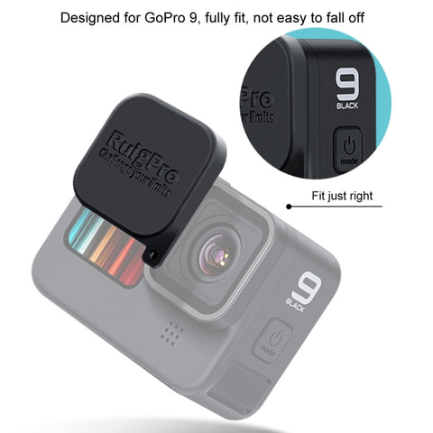 RUIGPRO for GoPro HERO10 Black / HERO9 Black Soft Rubber Scratch-resistant Camera Lens Protective Cap Cover, For GoPro HERO9 Black