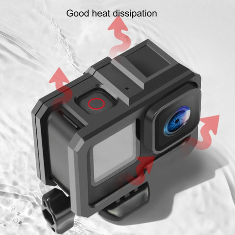 For GoPro HERO10 Black / HERO9 Black ABS Plastic Border Frame Mount Protective Case with Buckle Basic Mount & Screw, ABS Plastic Border Frame