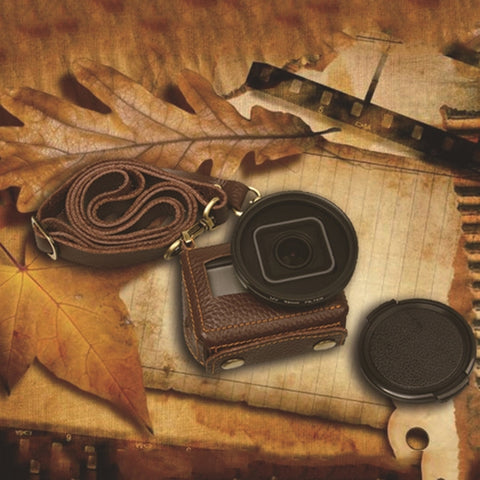 For GoPro HERO4 Litchi Texture Genuine Leather Protective Case with Sling, Litchi Texture (Brown), Litchi Texture (Black)