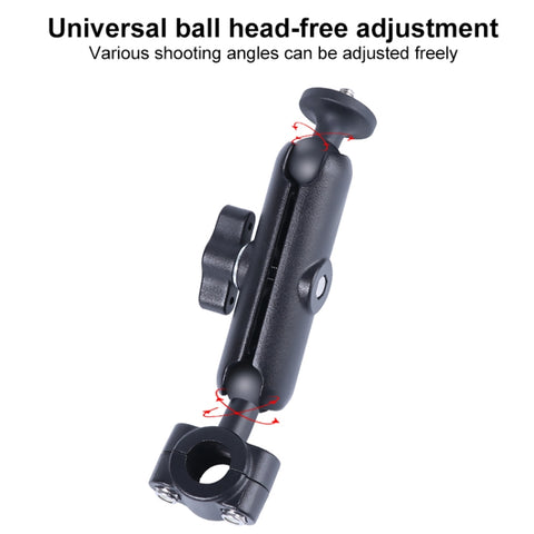 25mm Ballhead Car Front Seat Handlebar Fixed Mount Holder with Tripod Adapter & Screw for GoPro, Insta360, DJI and Other Action Cameras, 25mm 22cm