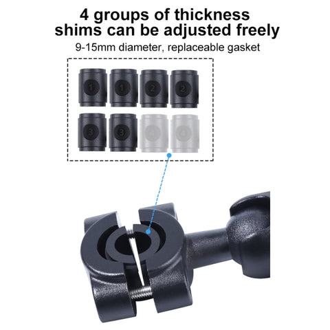 25mm Ballhead Car Front Seat Handlebar Fixed Mount Holder with Tripod Adapter & Screw for GoPro, Insta360, DJI and Other Action Cameras, 25mm 22cm
