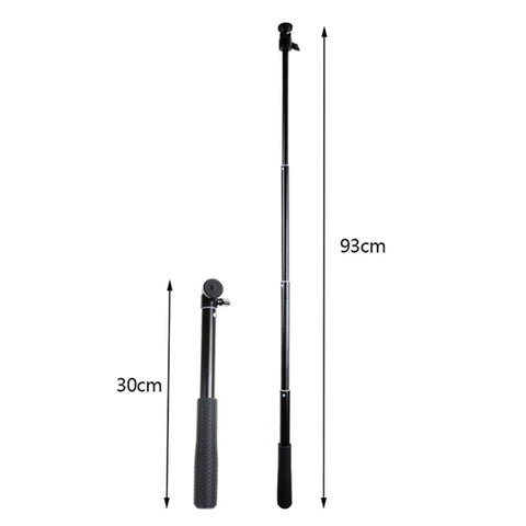 30-93cm Grip Foldable Tripod Holder Multi-functional Selfie Stick Monopod for DJI, Insta360, GoPro and Other Action Cameras, Phones, Length: 30-93cm