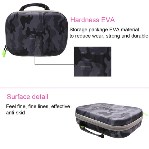 Camouflage Pattern EVA Shockproof Waterproof Portable Case forGoPro, Insta360, DJI and Other Action Cameras Accessories, Size: 27cm x 19cm x 7cm, Size: 27cm x 19cm x 7cm