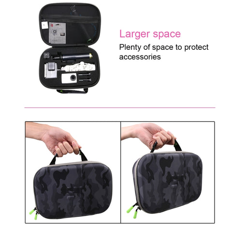 Camouflage Pattern EVA Shockproof Waterproof Portable Case forGoPro, Insta360, DJI and Other Action Cameras Accessories, Size: 27cm x 19cm x 7cm, Size: 27cm x 19cm x 7cm