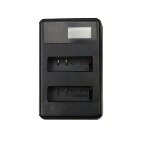 LCD Screen Dual Batteries Charger with USB Cable for Xiaoyi 4K Sport Camera, Displays Charging Capacity (XM47), LCD Screen Battery Charger