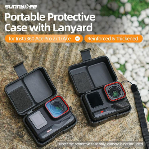 For Insta360 Ace / Ace Pro 2 / 1 Sunnylife Portable Protective Case Shock-proof Dust-proof Storage Box with Lanyard, For Insta360 Ace / Ace Pro 2 / 1