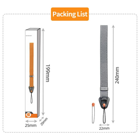 Sunnylife Universal Quick-Release Wrist Strap Adjustable Wrist Lanyard Soft Safe Rope for Action Camera