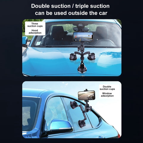Tri-leg Suction Cup Articulating Friction Magic Arm Phone Clamp Mount, Tri-leg Suction Cup Magic Arm