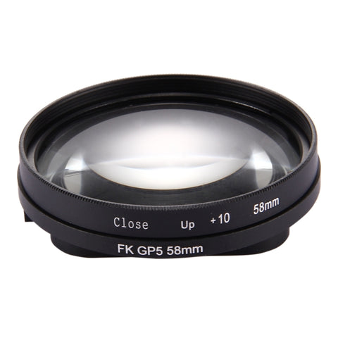 58mm 2 in 1 10X Close-Up Lens Filter for GoPro HERO7 Black/6 /5, 58mm Close-Up Lens