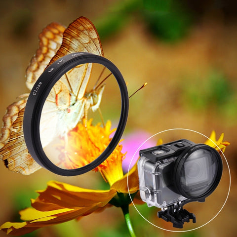 58mm 2 in 1 10X Close-Up Lens Filter for GoPro HERO7 Black/6 /5, 58mm Close-Up Lens