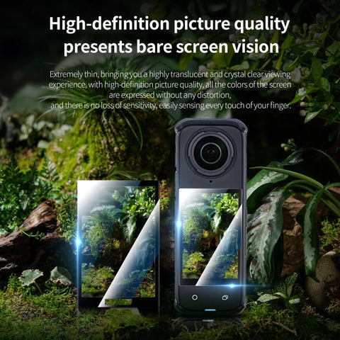 For Insta360 X4 STARTRC 2pcs HD Tempered Glass Film, For Insta360 X4