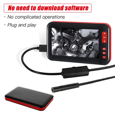 P20 4.3 Inch Screen Display HD1080P Inspection Endoscope with 8 LEDs, Length: 2m, Lens Diameter: 8mm, Hard Line, Length: 2m, Hard Line
