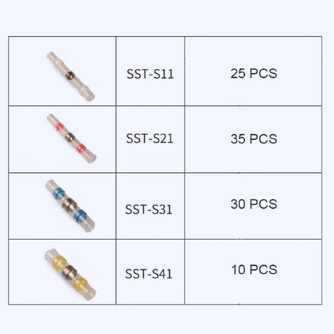 100 PCS / Box Professional Water Resistant Solder Ring Heat-shrinkable Tube, 100 PCS / Set