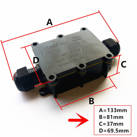 G713 IP68 Waterproof Two-way Junction Box for Protecting Circuit Board, G713-2P