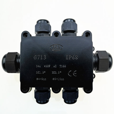 G713 IP68 Waterproof Six-way Junction Box for Protecting Circuit Board, G713-6P