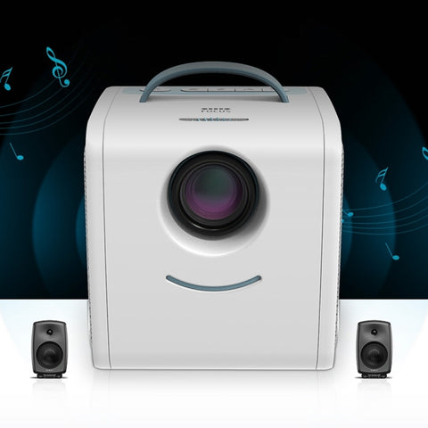 W-S1 10W Children Video Projector 30 Lumens HD 1080P LCD Technology, Support AV / USB / Mini SD Card / HDMI / Audio
